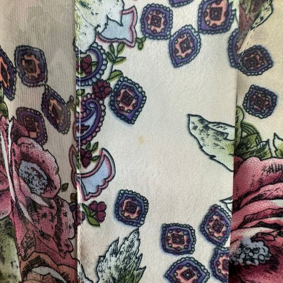 Victoria’s Secret Vintage Gold Label Pink Floral Paisley Robe One Size Fits All - Picture 12 of 12